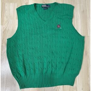 Polo Ralph Lauren knitted sweater vest V-neck embroidered patterned knit Men's